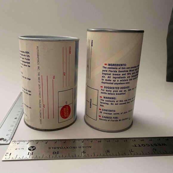 Lot of 2 1960's Vintage Genuine Canned Can of Florida Sunshine Postcard … - Picture 2 of 7